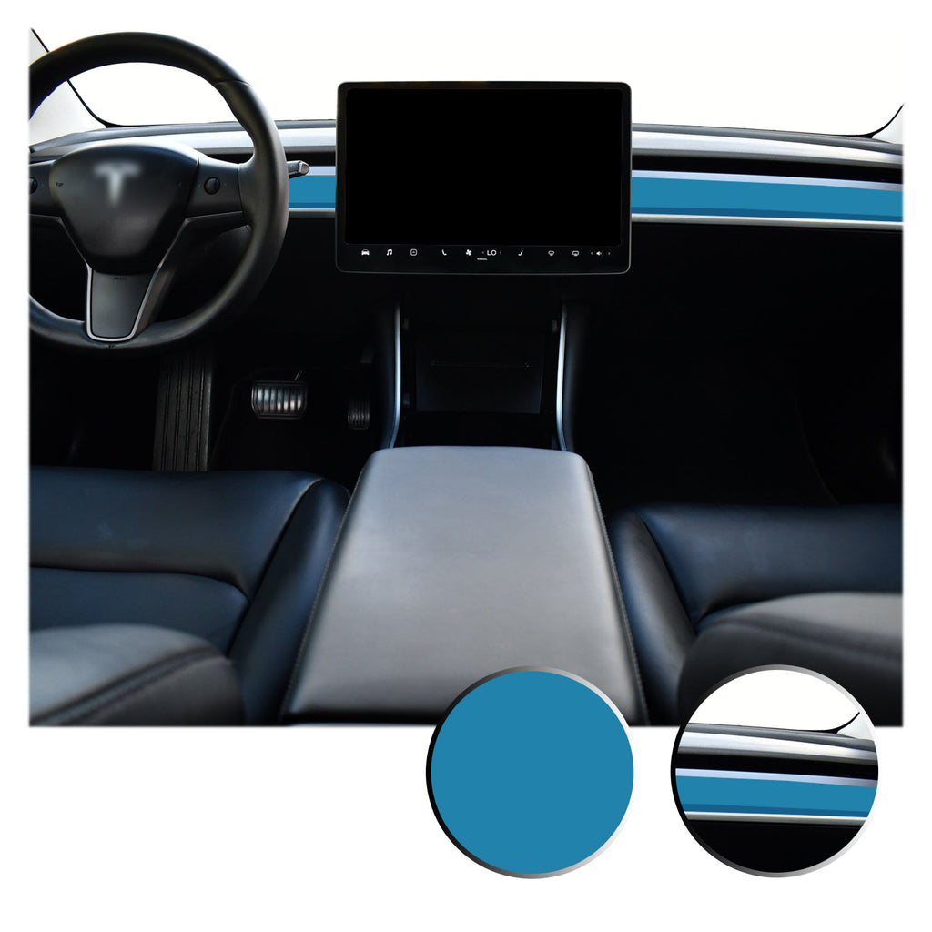 Dashboard Overlay Decal Trim Kit Compatible with and Fits Tesla Model 3 2017-2020