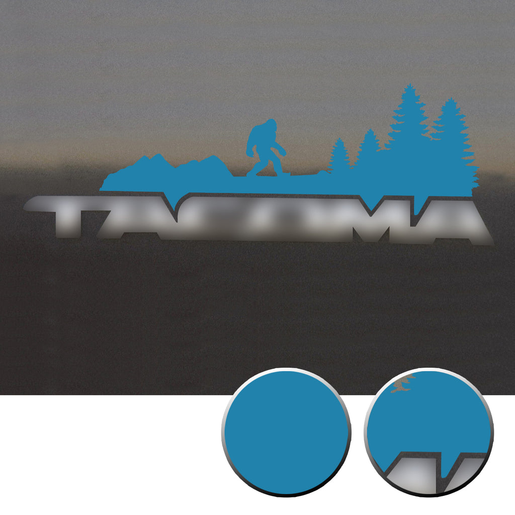 2x Door Badge Emblem Bigfoot Vinyl Decals Overlay Compatible with Toyota Tacoma 2005-2015