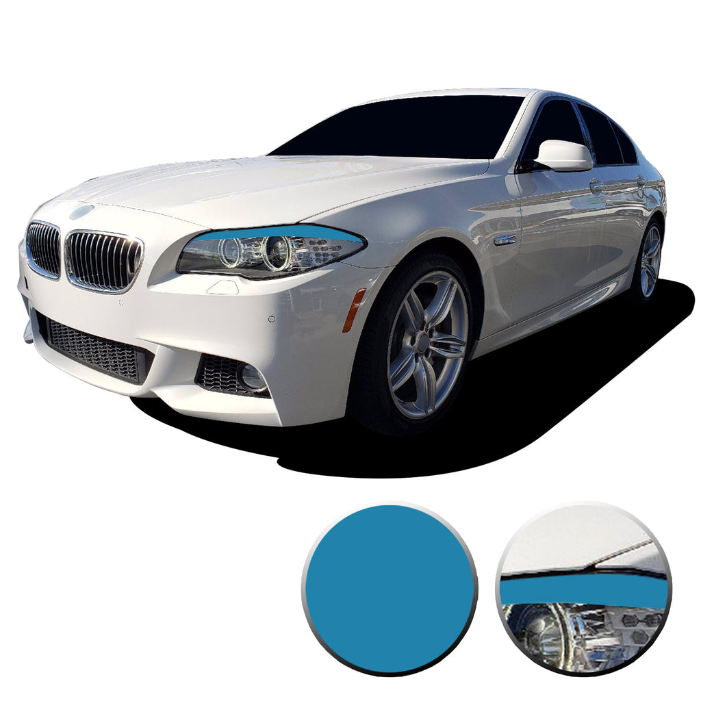 Headlight Eyelid Eyebrow Graphic Vinyl Decal Compatible with BMW 5 Series F10 2011-2013