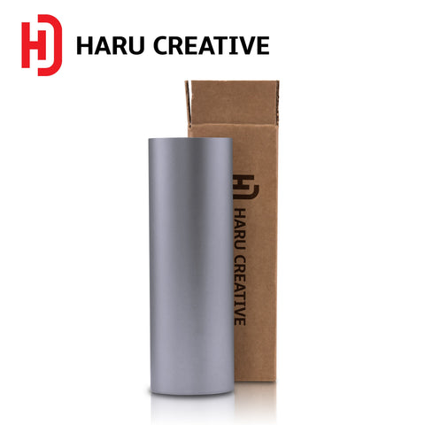 Silver Matte Vinyl Wrap - Adhesive Decal Film Sheet Roll - Haru Creative Matte