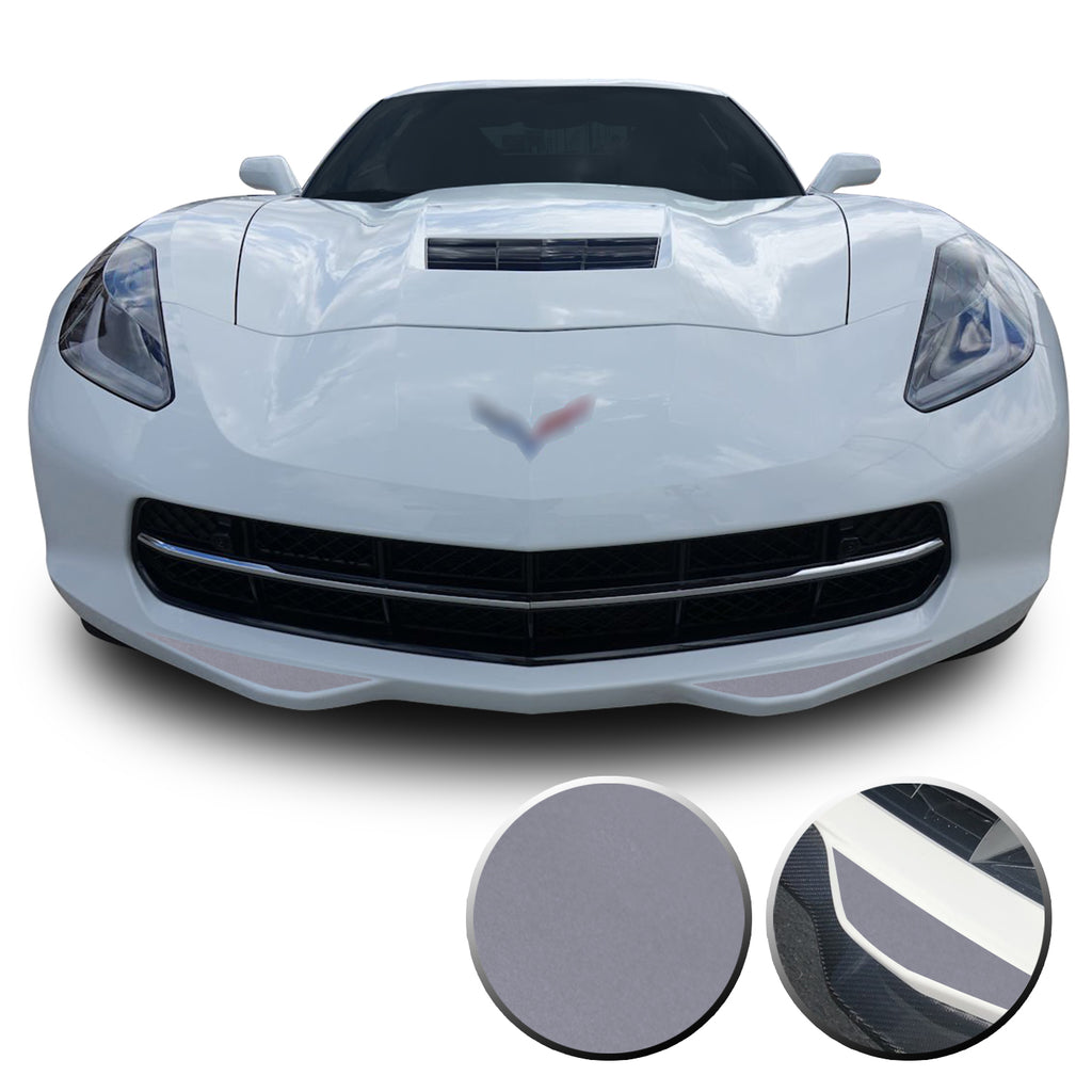 Front Bumper Fangs Accent Vinyl Decal Overlay Wrap Compatible with Corvette C7 2014-2019