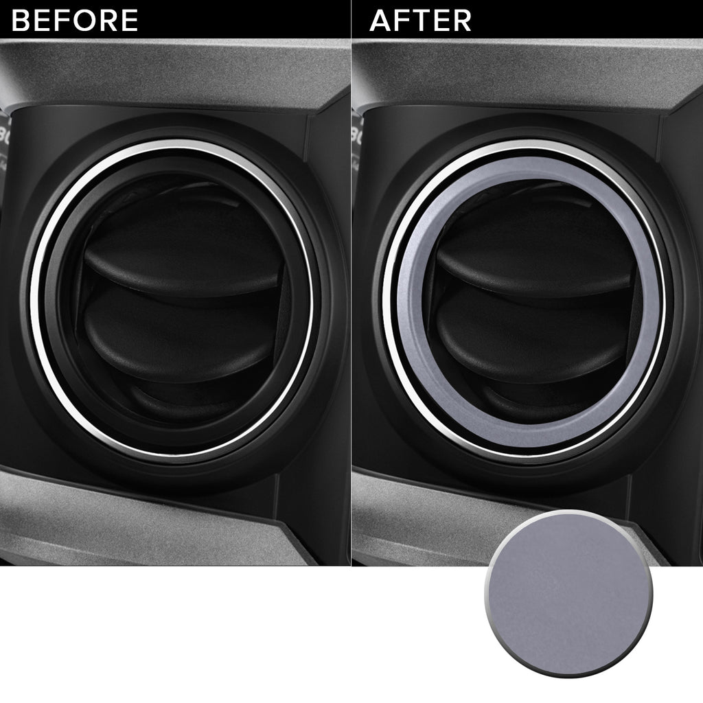 AC Vent Ring (4 Piece Kit) Overlay Vinyl Decal Compatible with and Fits Toyota Tacoma 2016-2019