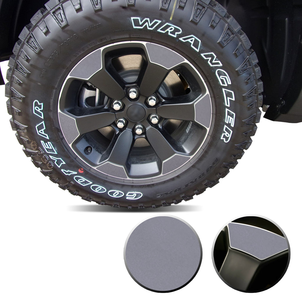 18" Wheel Precut Vinyl Wrap Graphic Decal Overlay Kit Compatible with and Fits Ram 1500 Rebel 2019-2020