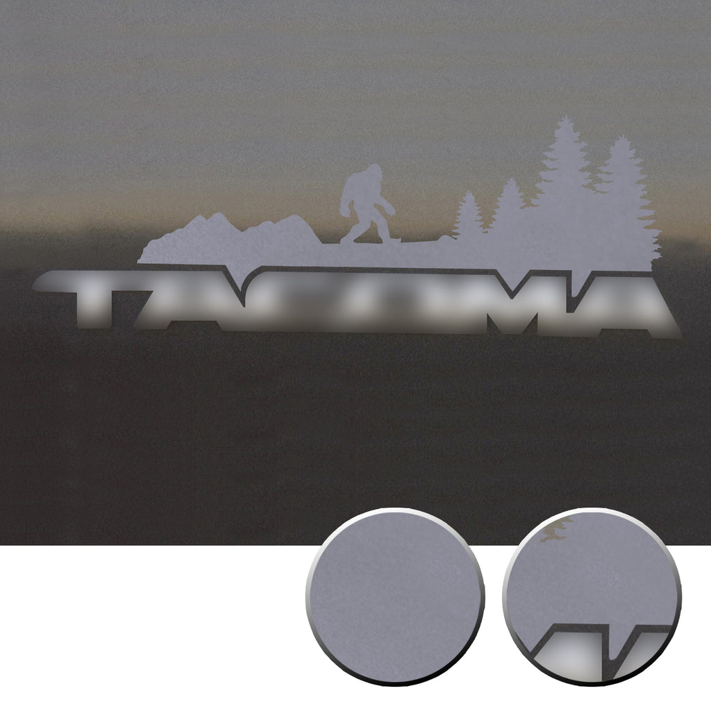 2x Door Badge Emblem Bigfoot Vinyl Decals Overlay Compatible with Toyota Tacoma 2005-2015