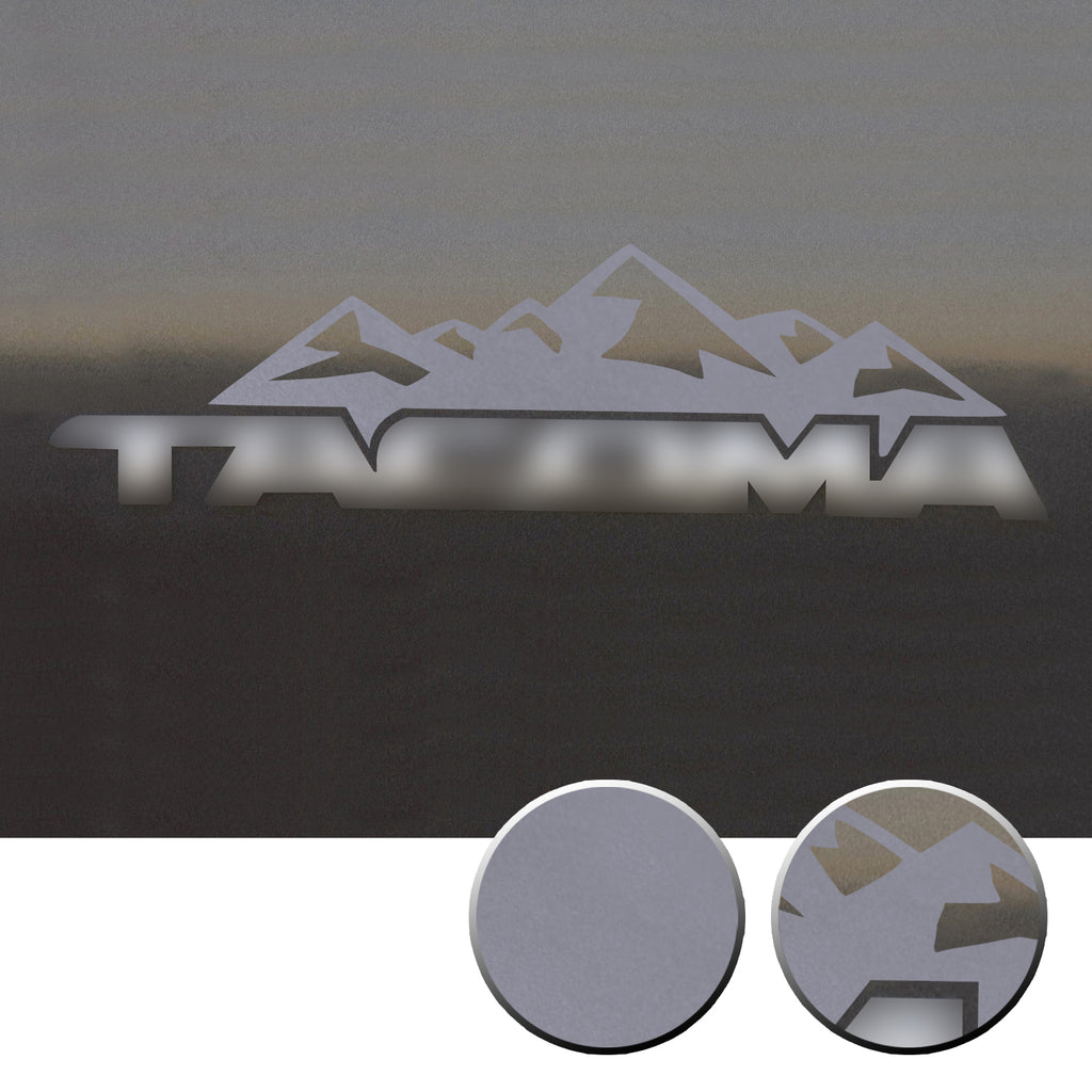 2x Door Badge Emblem Mountain Vinyl Decals Overlay Compatible with Toyota Tacoma 2016-2020