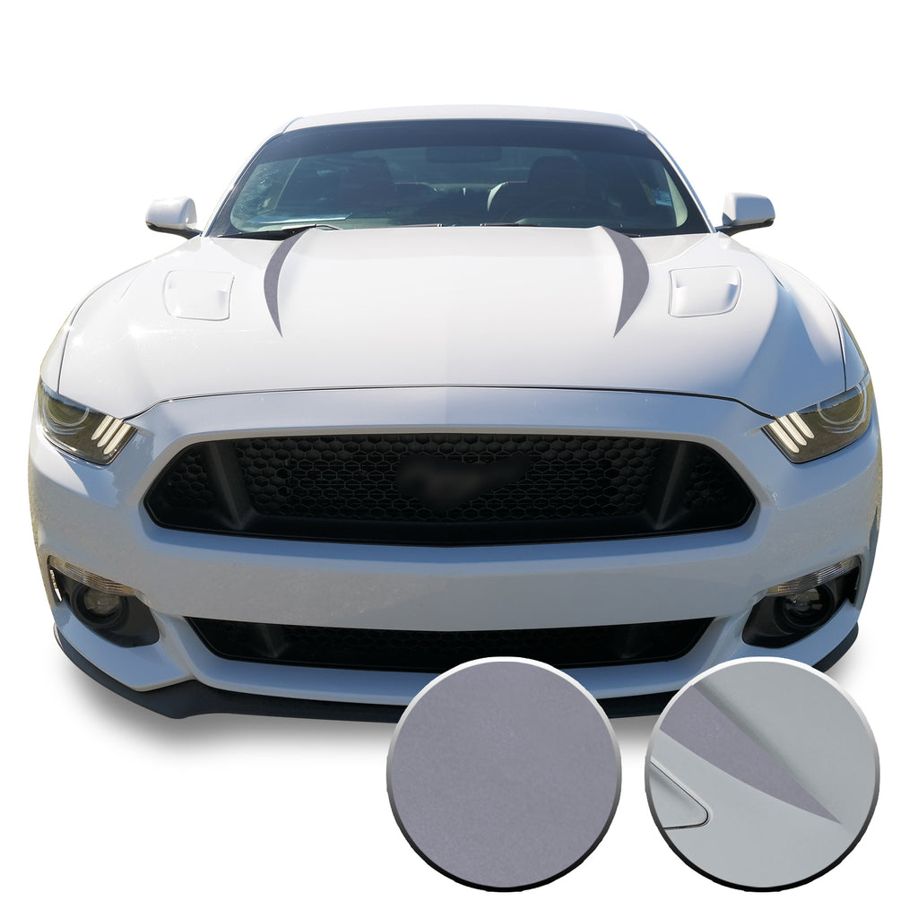 Hood Spears Stripes Vinyl Decal Overlay Wrap Trim Compatible with and Fits Mustang 2015-2017