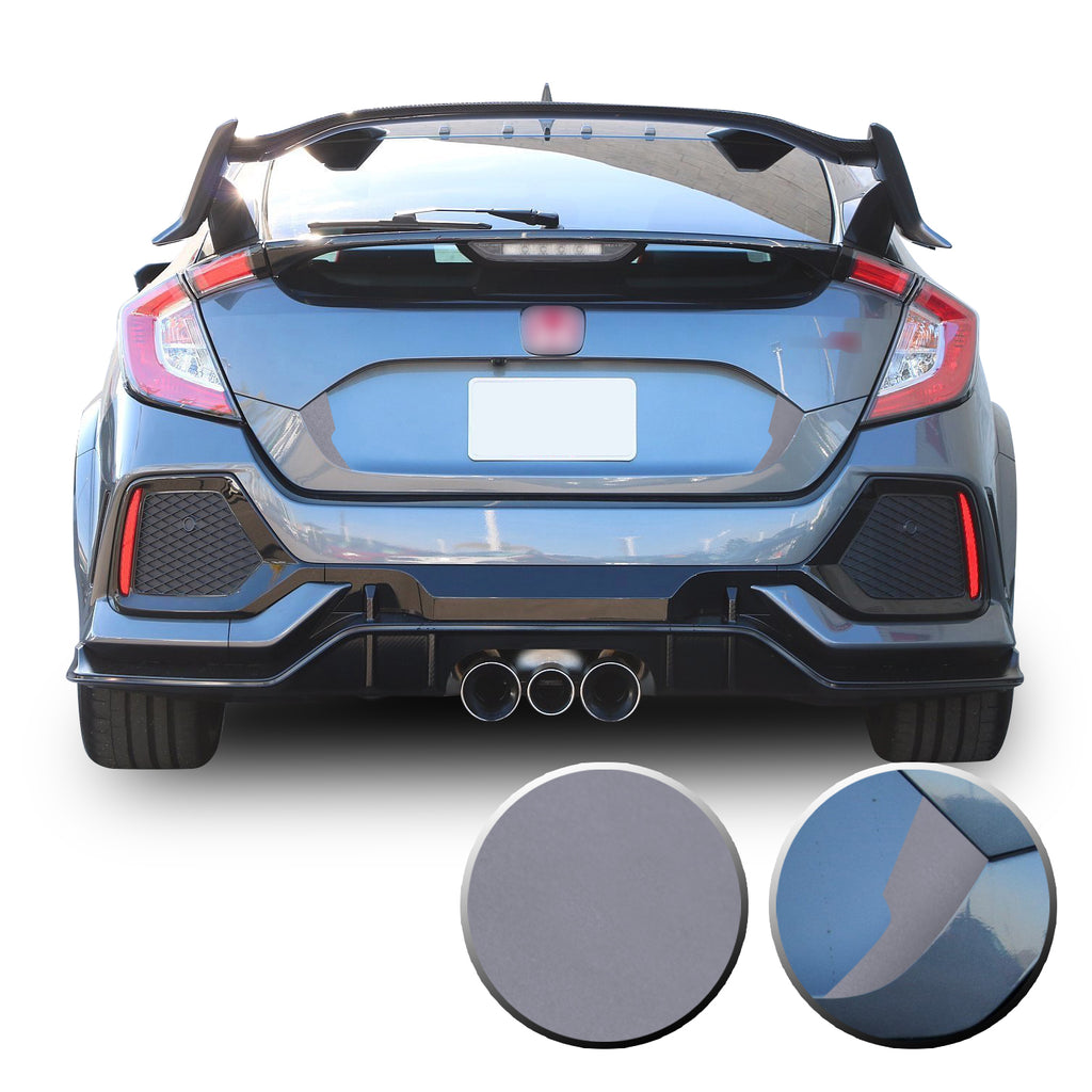 Trunk Fangs Accent Vinyl Decal Overlay Wrap Compatible with Honda Civic Sedan Hatchback 2016-2020