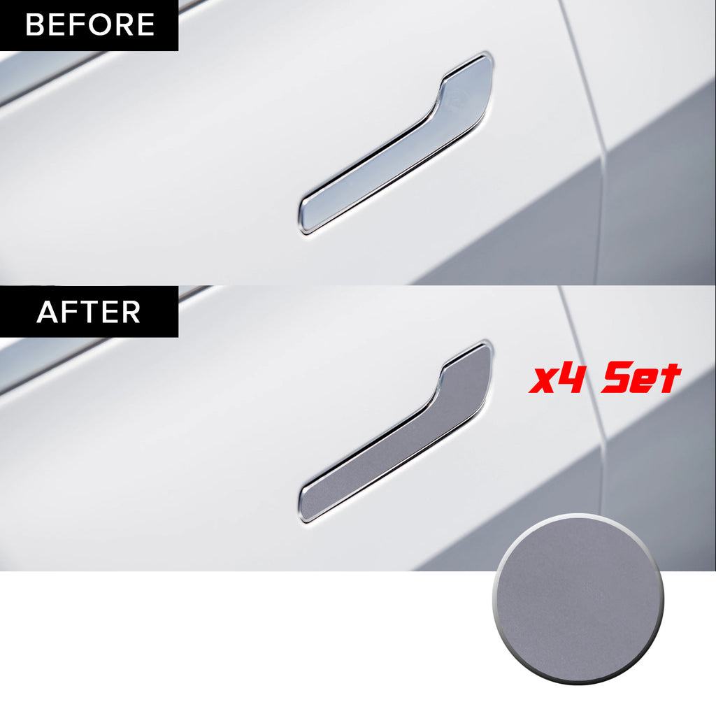 Door Handle Chrome Delete Precut Vinyl Wrap Overlay Kit Compatible with and Fits Tesla Model 3 2017-2020