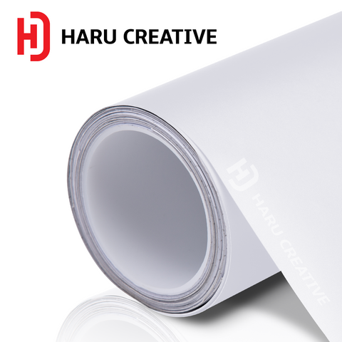 White Matte Vinyl Wrap - Adhesive Decal Film Sheet Roll - Haru Creative Matte