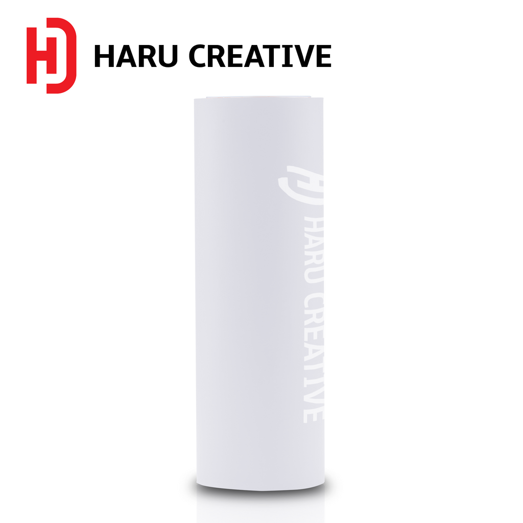 White Matte Vinyl Wrap - Adhesive Decal Film Sheet Roll - Haru Creative Matte
