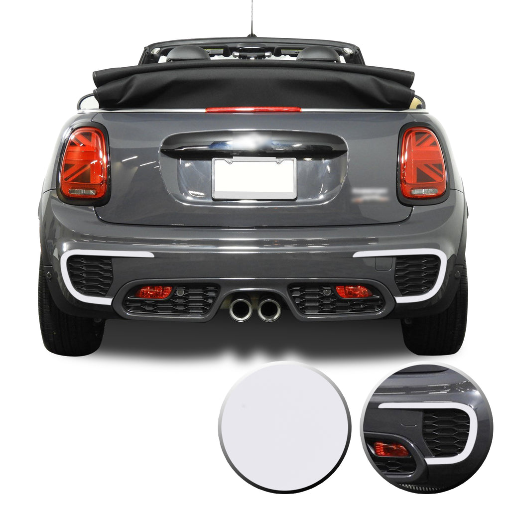 Rear Bumper Bezel Accent Vinyl Decal Overlay Wrap Compatible with John Cooper Works F56 F57 F55 Mini 2015-2020