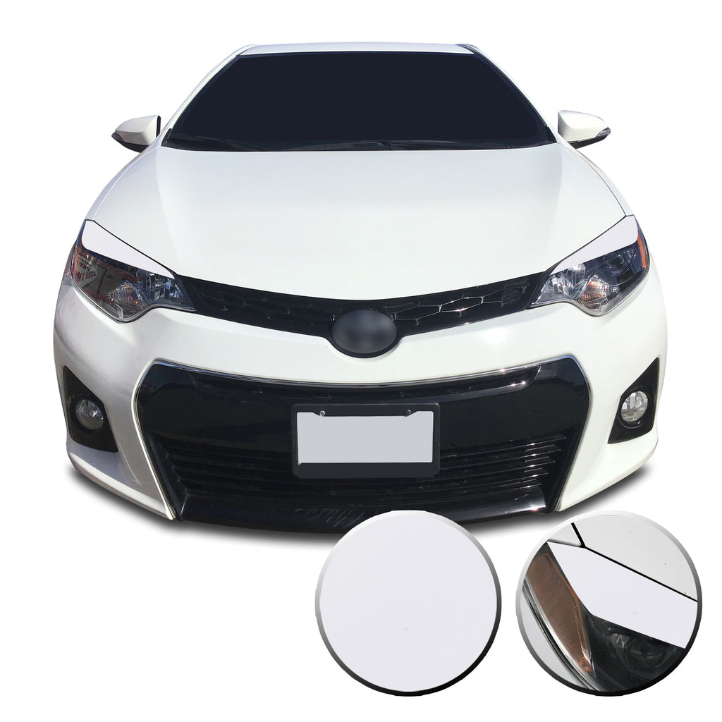 Headlight Eyelid Accent Vinyl Decal Overlay Wrap Trim Compatible with and Fits Toyota Corolla 2014-2016