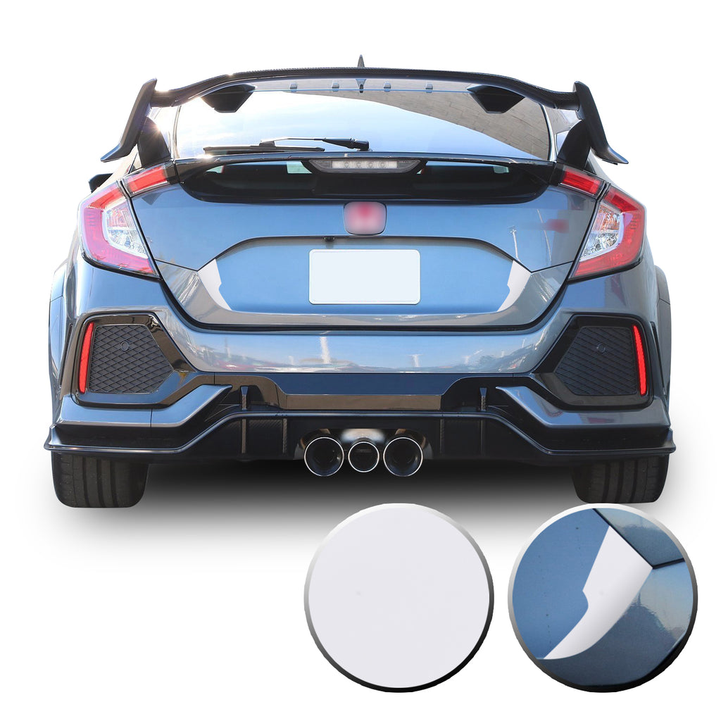 Trunk Fangs Accent Vinyl Decal Overlay Wrap Compatible with Honda Civic Sedan Hatchback 2016-2020