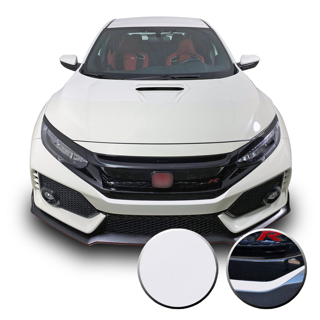 Front Bumper Fangs Accent Vinyl Wrap Compatible with Honda Civic Sedan, Coupe, SI, Hatchback, Type R 2016-2020