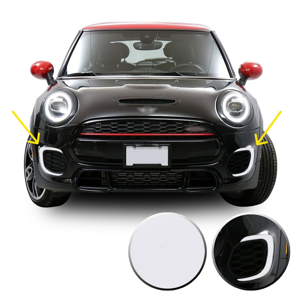 Front Bumper Bezel Accent Vinyl Decal Overlay Wrap Compatible with John Cooper Works F56 F57 F55 Mini 2015-2020