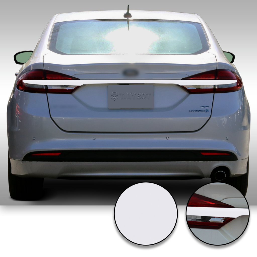 Trunk Trim Rear Chrome Delete Precut Vinyl Wrap Overlay Kit Compatible with and Fits Fusion 2017-2019