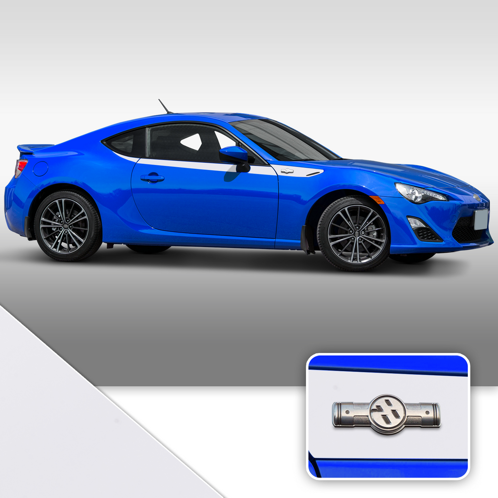 Side Body Stripe Accent Vinyl Graphic Overlay Wrap Compatible with Scion FR-S 2013-2016