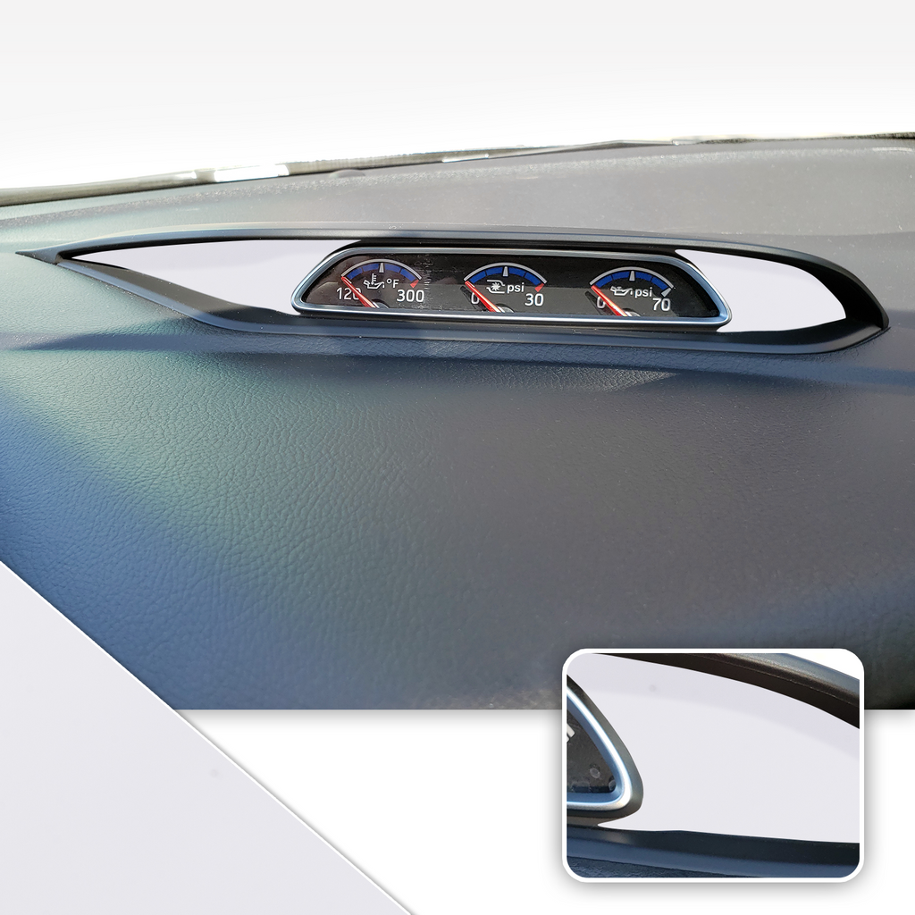Turbo PSI Pod Instrument Gauges Vinyl Accent Overlay Wrap Trim Compatible with Ford Focus ST RS 2013-2018