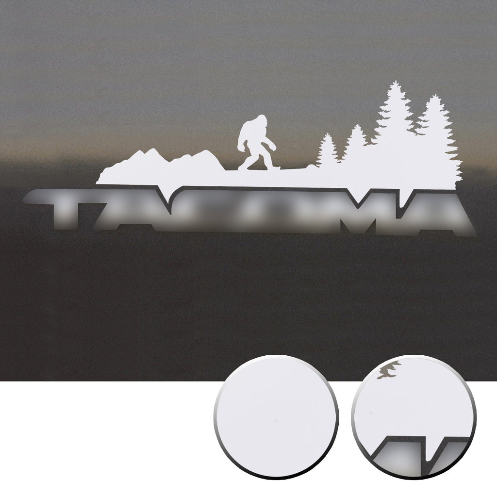 2x Door Badge Emblem Bigfoot Vinyl Decals Overlay Compatible with Toyota Tacoma 2005-2015
