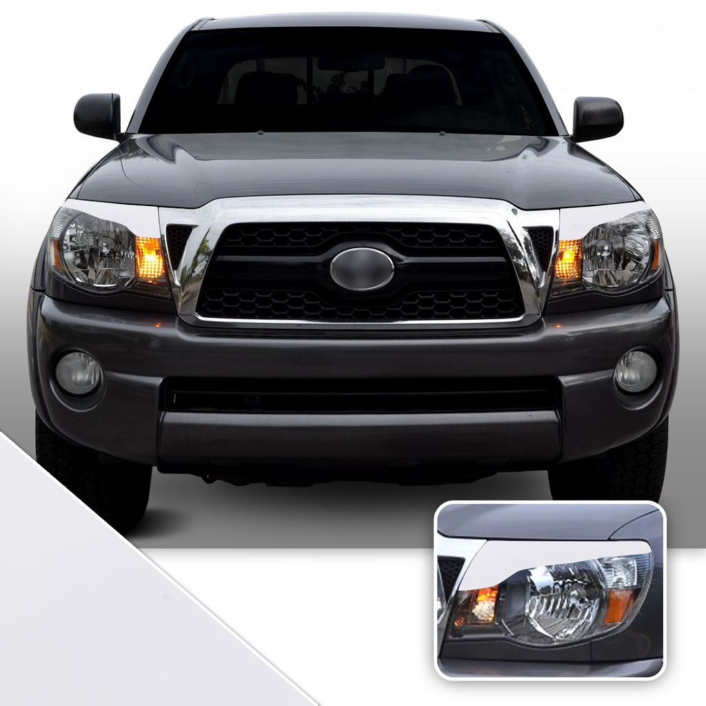 Headlight Eyelid Accent Vinyl Decal Overlay Wrap Compatible with Toyota Tacoma 2005-2011