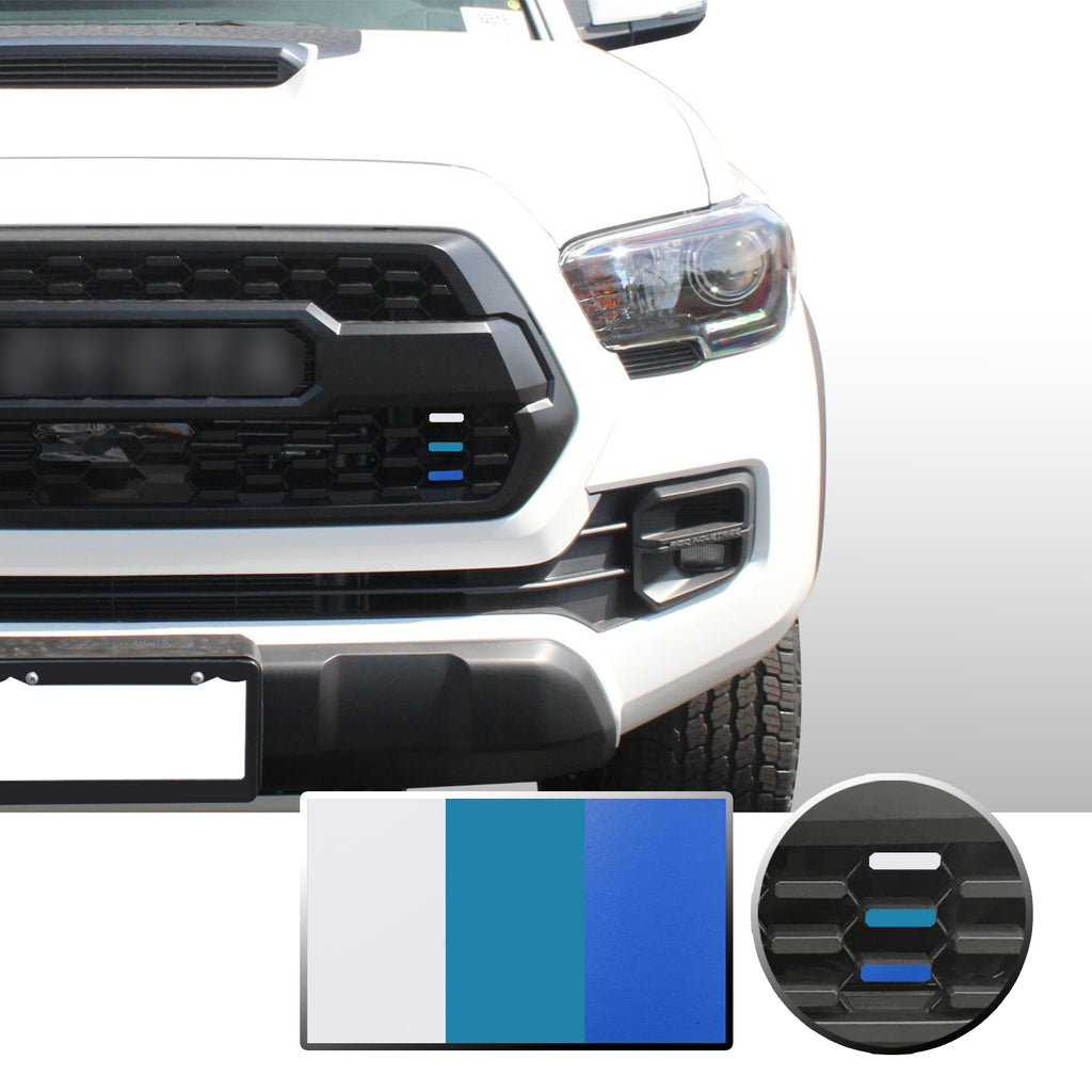Front Grille 3 Color Vinyl Wrap Decal Compatible with Tacoma TRD Pro 2016-2020