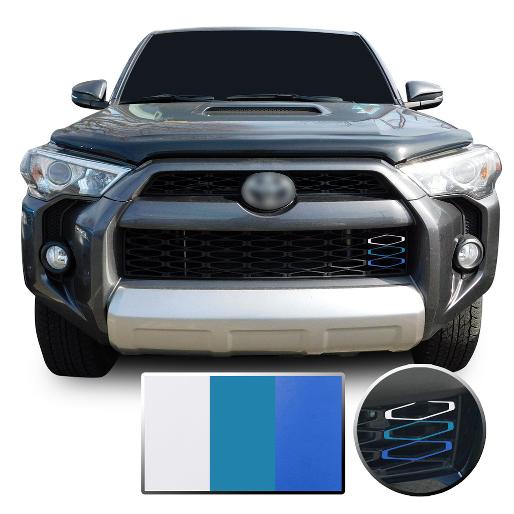 Front Grille 3 Color Vinyl Wrap Decal Overlay Compatible with Toyota 4Runner 2014-2020