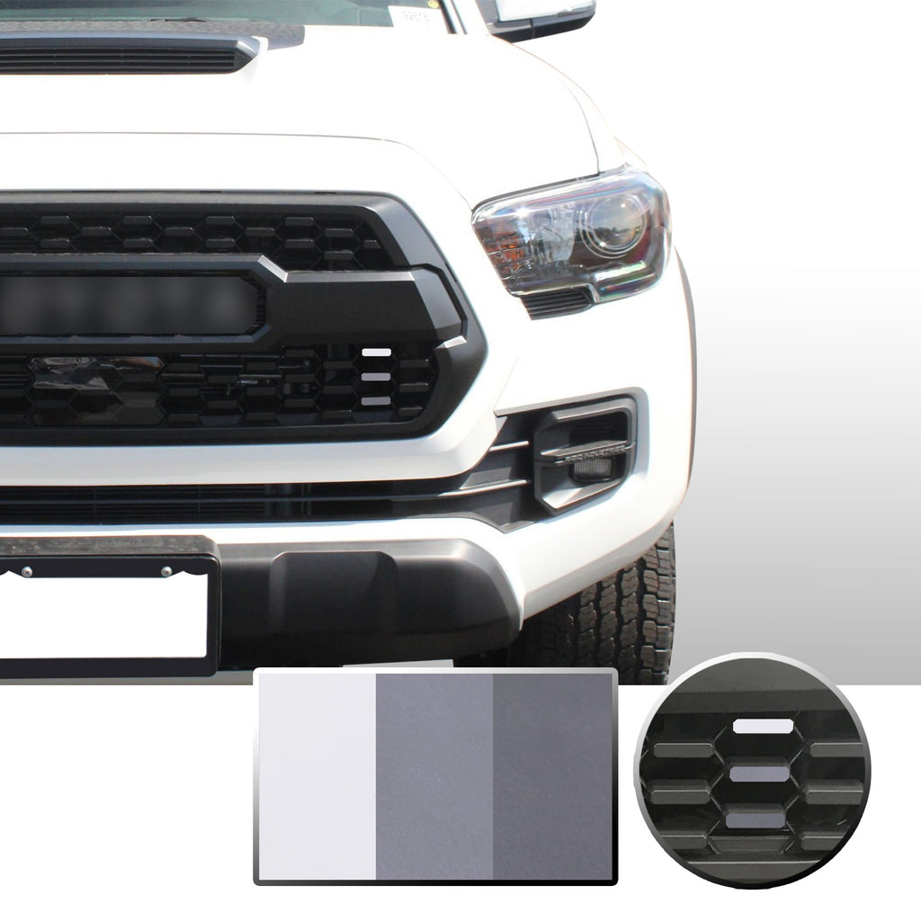 Front Grille 3 Color Vinyl Wrap Decal Compatible with Tacoma TRD Pro 2016-2020