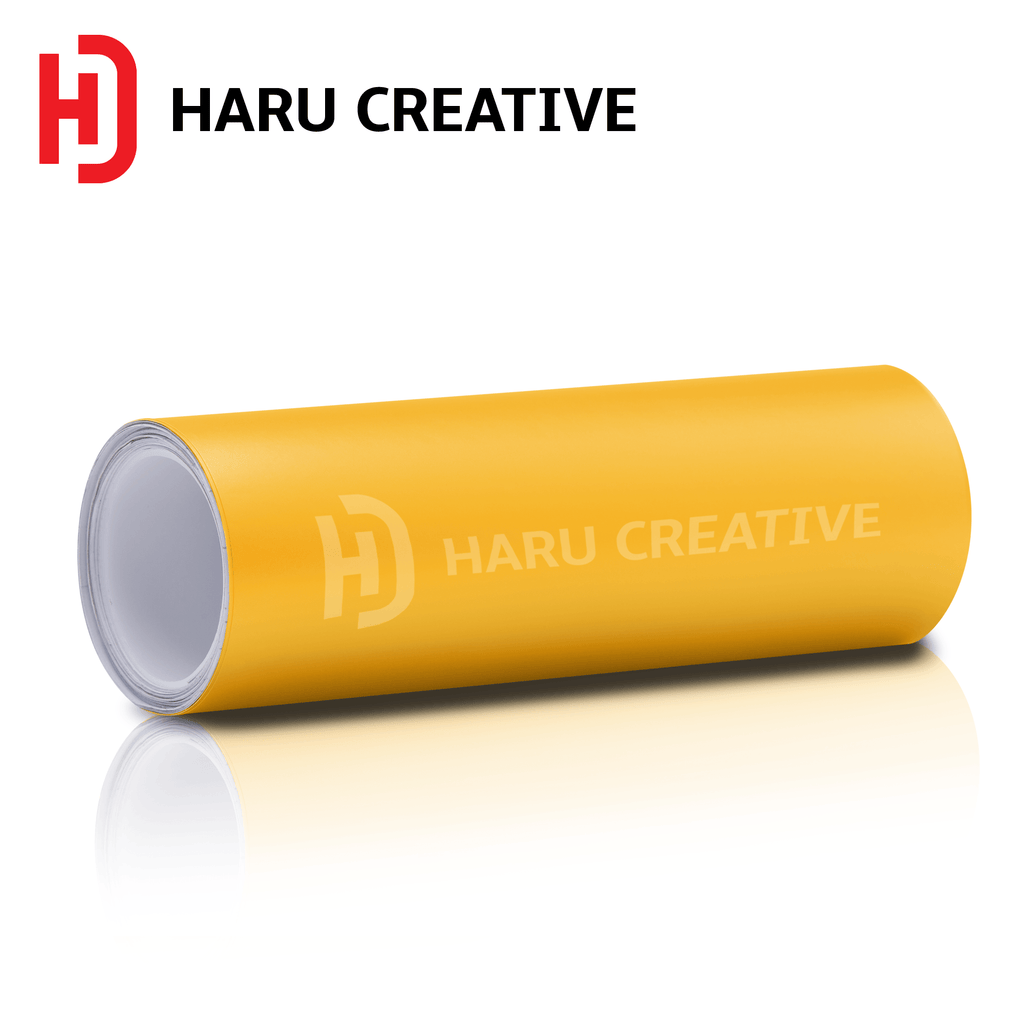 Yellow Matte Vinyl Wrap - Adhesive Decal Film Sheet Roll - Haru Creative Matte