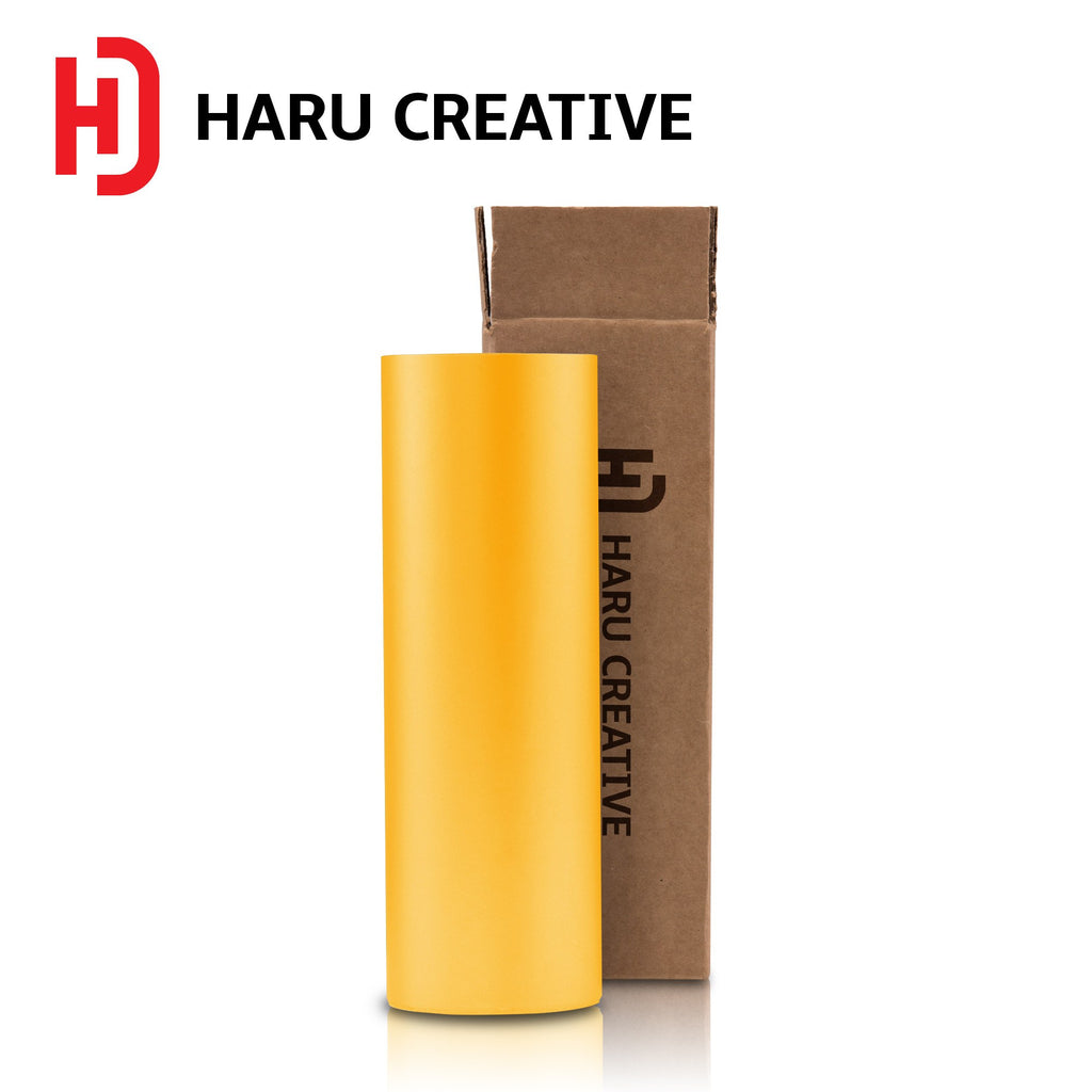 Yellow Matte Vinyl Wrap - Adhesive Decal Film Sheet Roll - Haru Creative Matte