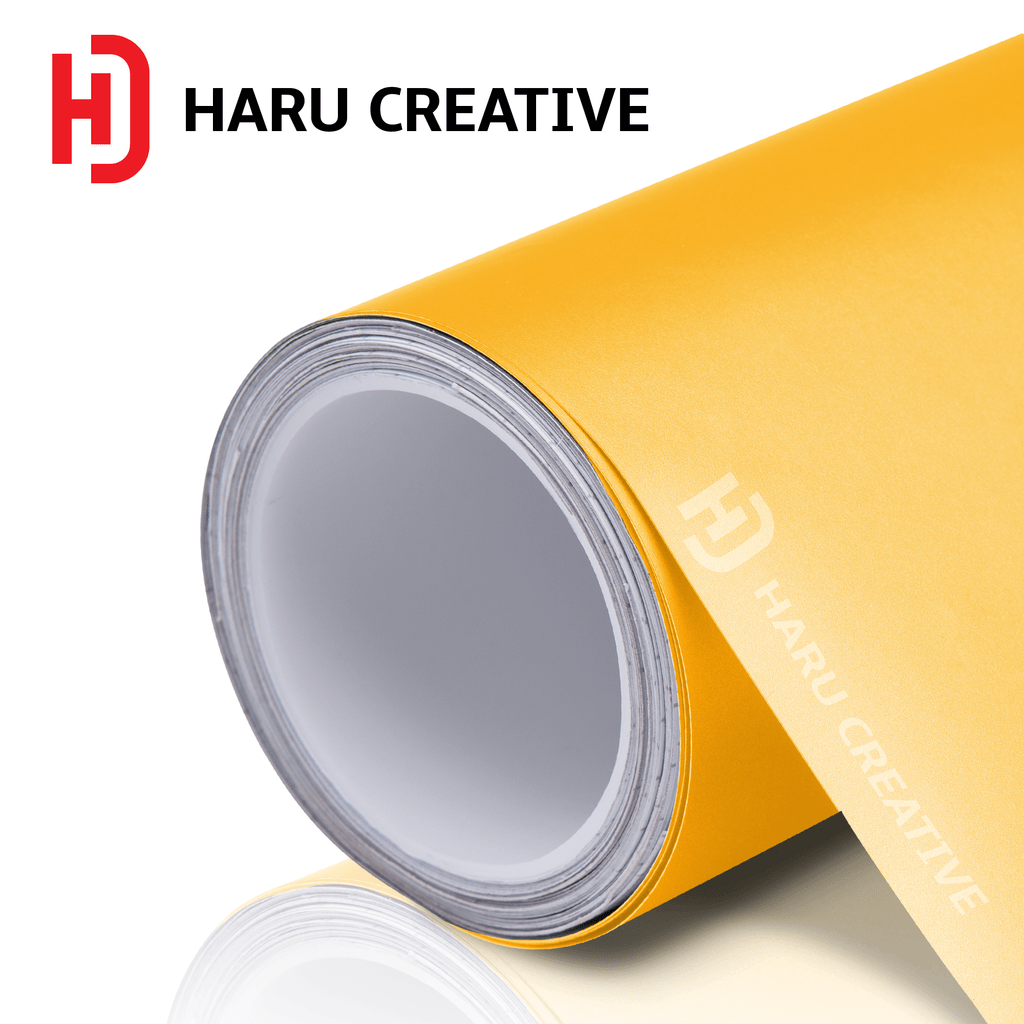 Yellow Matte Vinyl Wrap - Adhesive Decal Film Sheet Roll - Haru Creative Matte