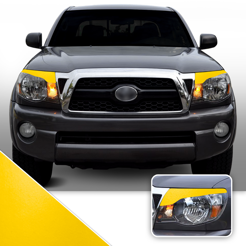 Headlight Eyelid Accent Vinyl Decal Overlay Wrap Compatible with Toyota Tacoma 2005-2011