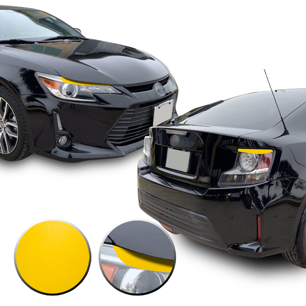 Headlight & Tail Light Eyelid Eyebrow Overlay Vinyl Decal Compatible with Scion tC 2014-2016