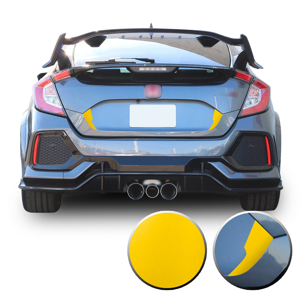 Trunk Fangs Accent Vinyl Decal Overlay Wrap Compatible with Honda Civic Sedan Hatchback 2016-2020