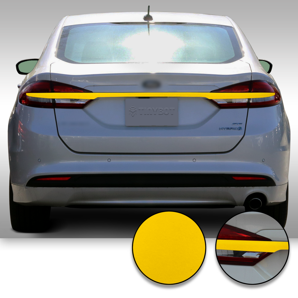 Trunk Trim Rear Chrome Delete Precut Vinyl Wrap Overlay Kit Compatible with and Fits Fusion 2017-2019