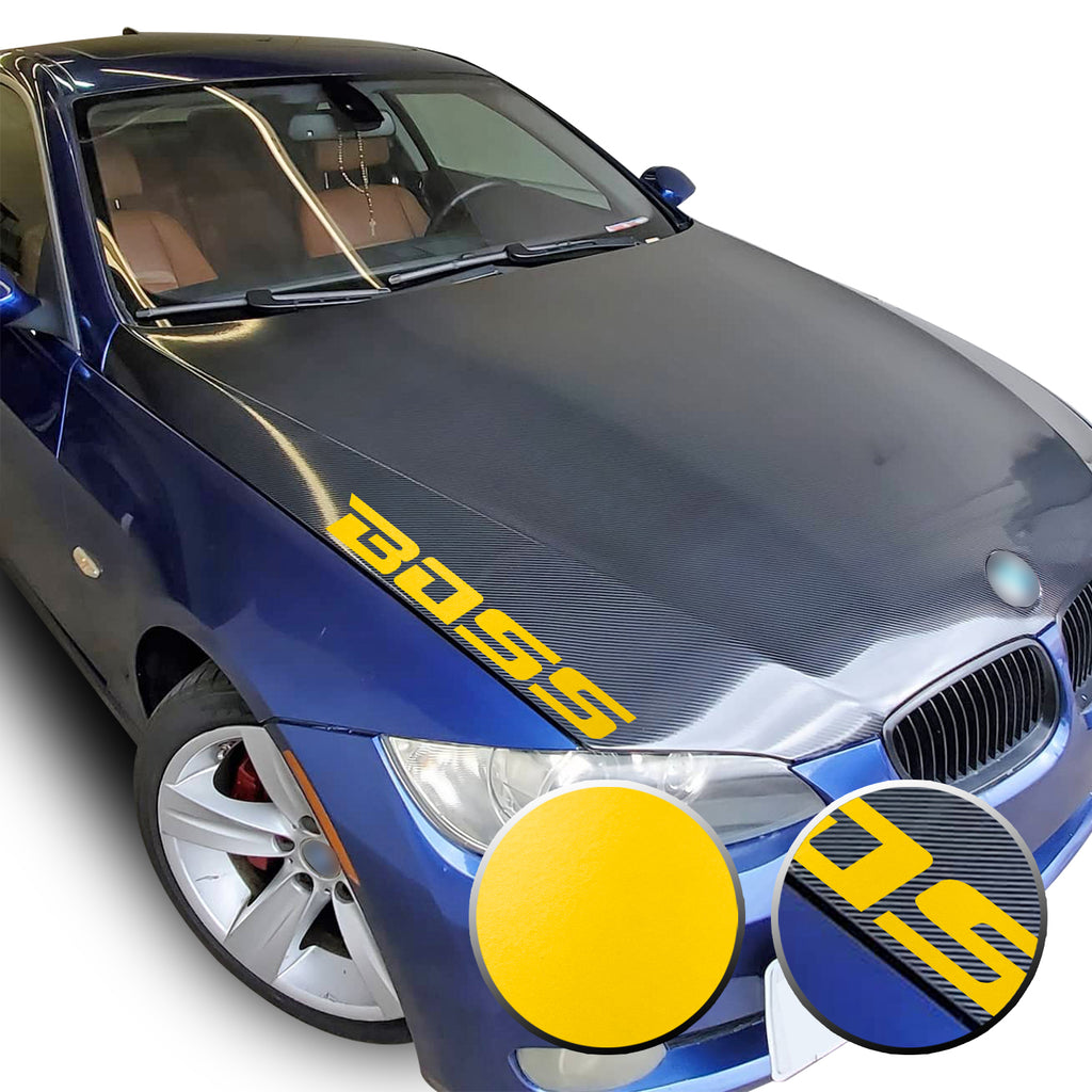 21" x 2.1" Boss Racing Performance Hood Trunk Universal Overlay Pre Cut Graphic Vinyl Decal
