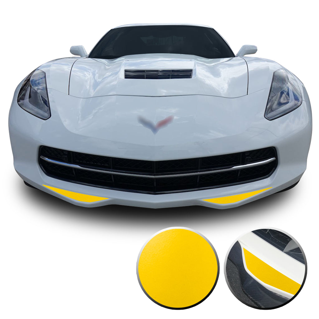 Front Bumper Fangs Accent Vinyl Decal Overlay Wrap Compatible with Corvette C7 2014-2019
