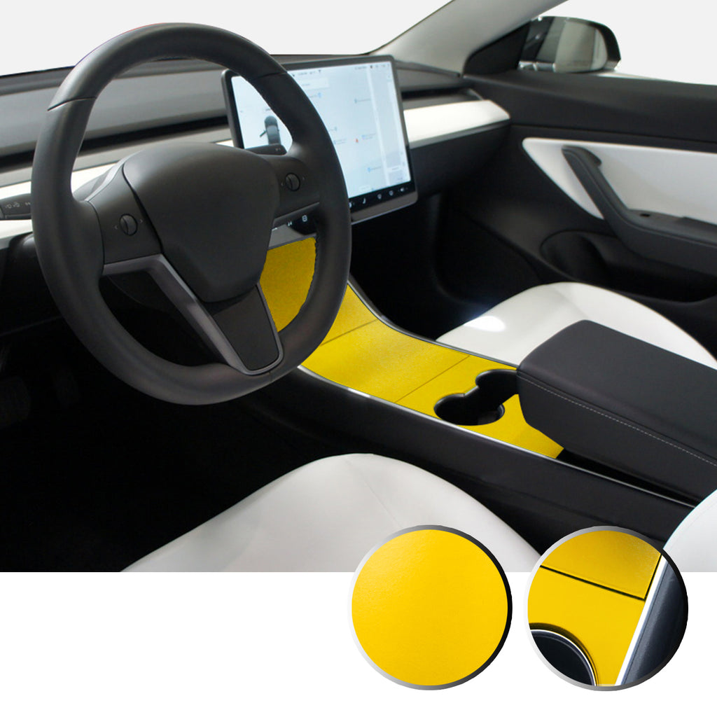 Center Console Vinyl Decal Overlay Trim Wrap Compatible with and Fits Model 3 2017-2020