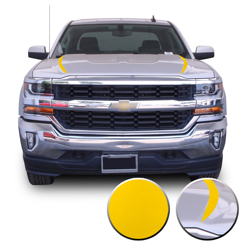 Hood Spears Graphic Overlay Vinyl Decal Wrap Compatible with Silverado 1500 2016-2018