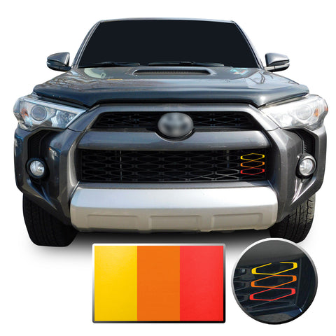 Front Grille 3 Color Vinyl Wrap Decal Overlay Compatible with Toyota 4Runner 2014-2020