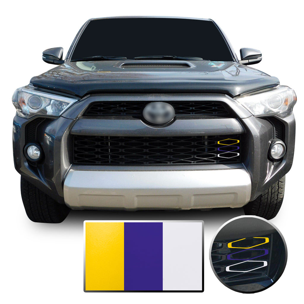 Front Grille 3 Color Vinyl Wrap Decal Overlay Compatible with Toyota 4Runner 2014-2020