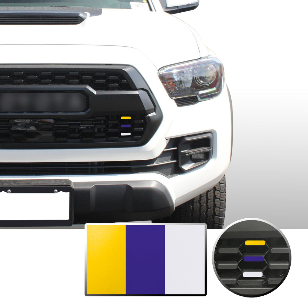 Front Grille 3 Color Vinyl Wrap Decal Compatible with Tacoma TRD Pro 2016-2020