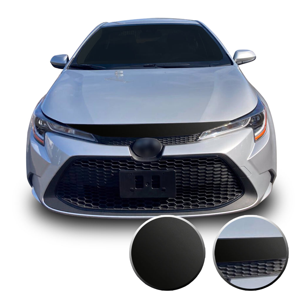 Hood Front Bumper Blackout Decal Vinyl Wrap Kit Compatible with Toyota Corolla LE XLE 2020 2021