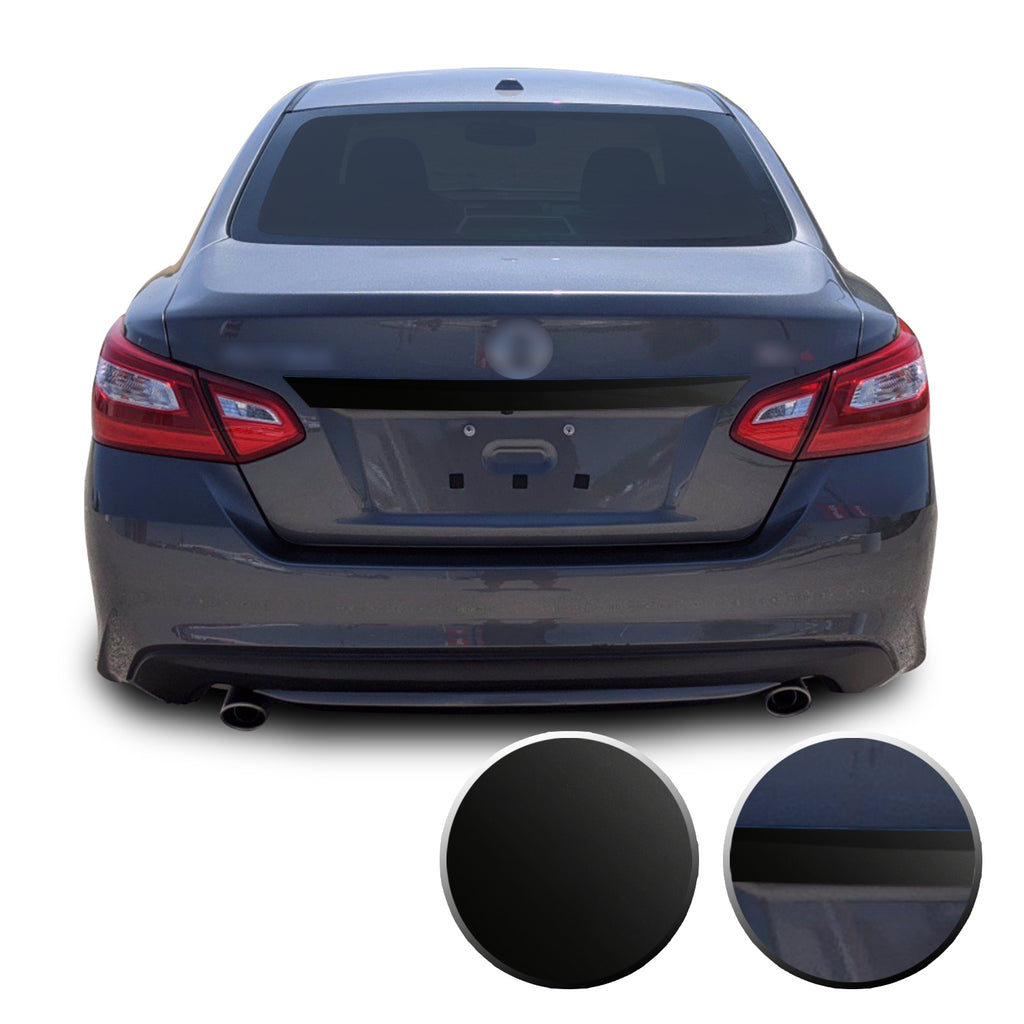 Rear Trunk Trim Chrome Delete Vinyl Wrap Overlay Kit Compatible with Nissan Altima 2013 - 2018